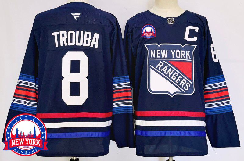 Men New York Rangers 8 Trouba Blue Fanatics 2025 NHL Jersey style 5